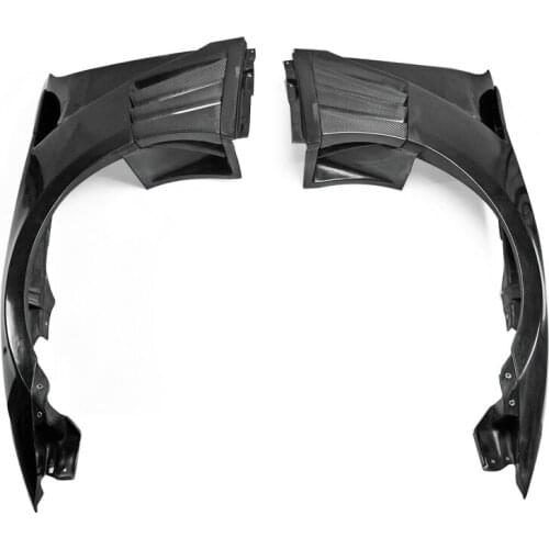 For Nissan GTR R35 Glass Fiber EPA Front Fender With Carbon Louver Fin (6 Fins, Side Maker Use F51 Fuga) Tuning Part For R35 GTR