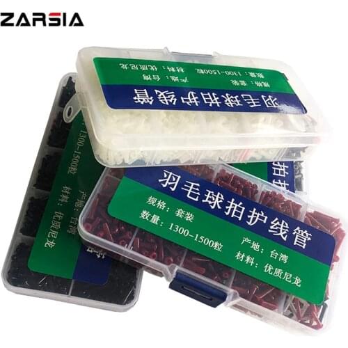 1 Box ZARSIA 1500pcs Badminton racket racquet Grommets Eyelets Grommets Bucket stringing tools with all types grommets