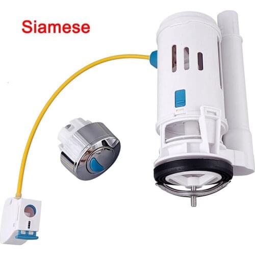 Water Tank Dual Flush Fill Drain Valves Flush Push Button Water Tank Part for Universal Seats Toilet JA55