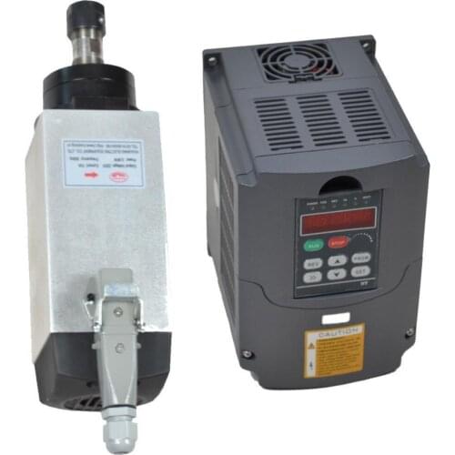 CNC spindle air cooled 3kw ER20 Spindle Motor for milling machine & matching frequency inverter for motor speed control