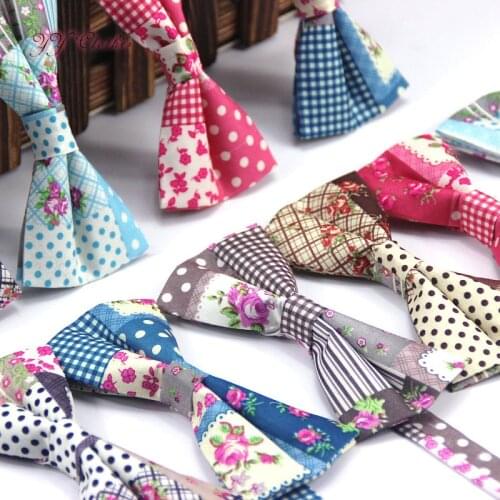 Dot Check Fashion Bowties Groom Normal Mens Printed Cravat For Men Butterfly Gravata Male Marriage Wedding Bow Ties Butterfly