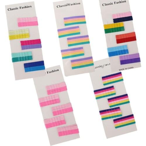 40/50pcs 5.5/6cm Hair Clip For Hair Clips Wave Flat Curved Hairpin Styling Metal Barrette Candy Color Bobby Pins For Women Girls