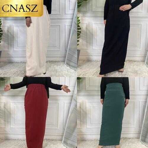 Ladies Designer Knitted Pencil Tied Skirts For Muslim Women Girls Wear Sexy Tight Skirt Long