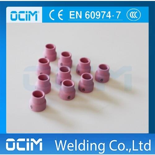 10PCS TIG Welding Torch Accessories Alumina Ceramic Cup 53N27 6#,Fit WP SR PTA DB 24 Series