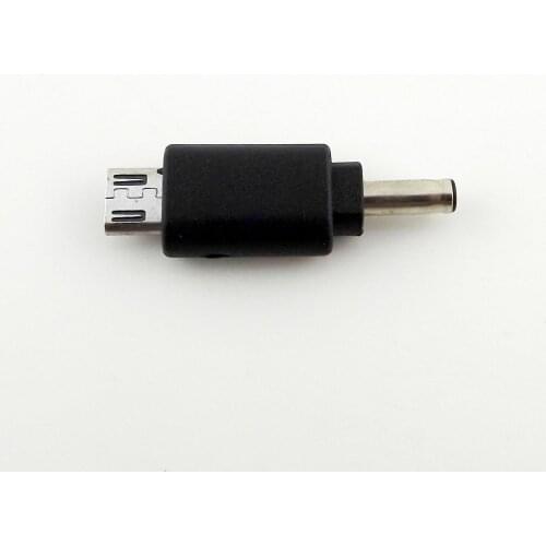 10x Black 3.5x 1.1mm Male Plug To Micro USB Male Adapter Connector