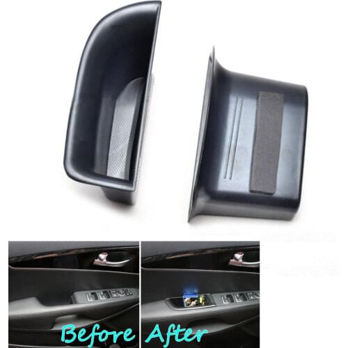 2x Car Front Seat Door Armrest Cover Phone Holder Storage Box Case Container Fit For KIA SORENTO UM 2016 Car Styling Accessories