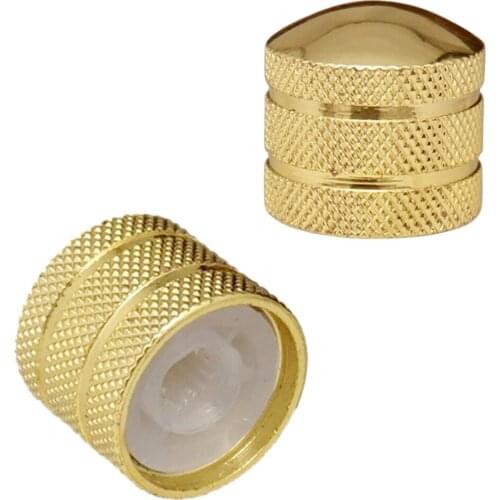 2pcs Metal Dome Guitar Volume Tone Control Knobs Turn Button for Electric Guitar Bass Parts