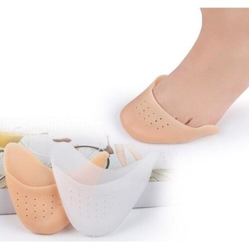 2pcs Feet Finger Protector Silicone Gel Pointe Toe Cap Cover For Toes Soft Pads Protectors For Pointe Shoes Feet Care Tools