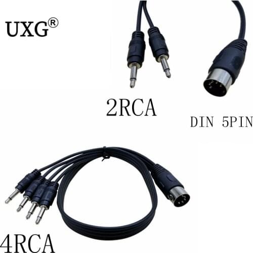 4*3.5mm 2*3.5mm Audio plug to MIDI 5-pin adapter cable Audio output MIDI 5-pin DIN5P 0.5m 1.5m