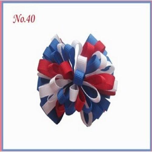 400 BLESSING Good Girl Boutique 3" Fireworks Hair Bows Clip 119 No