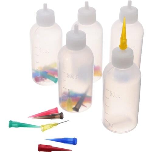 5PCS Plastic Squeeze Condiment Bottle Clean Seasoning Bottle Reusable For Tomato Sauce Mustard Oil Vinegar Kitchen Tools