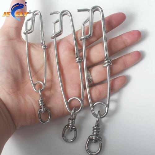 5PCS speargun stainless steel tuna clip AS3-AS5 snap with B.L swivel for spearfishing long line fishing nylon line