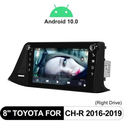 8” Audio For Cars Radio Stereo Central Multimedia 1 din For Toyota CH-R 2016-2019 Android Head Unit Right Drive With Bluetooth