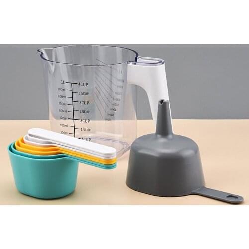 9 Pieces Nesting Measuring Jug and Spoons Stackable Measuring Cup Spoon Funnel