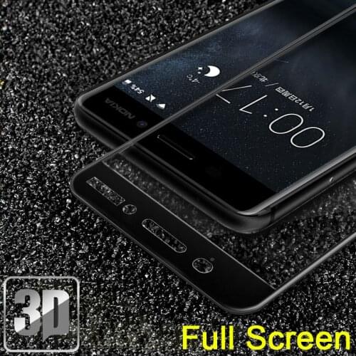 9H 3D Tempered Glass For Nokia 6 LCD Curved Full screen protector cover For Nokia 6 5.5 inch Protective film