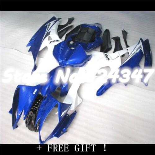 B Blue white Kit+Body For YZFR6 YZF 600 06-07 YZF R 6 06 07 Glossy blue S9641 YZF600 YZF-R6 YZF R6 2006 2007 Fairing