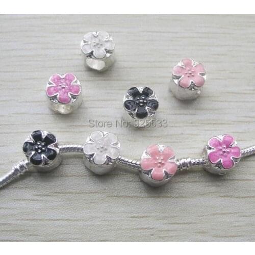 Free Shipping 50pcs 12x12x10mm mix color silver plated bese colorful plated big hole beads for European bracelet DIY