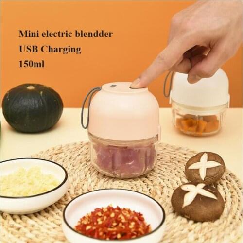 Wireless Electric Household 150ml Portable Meshed Garlic Device Mini Meat Grinder Baby Complementary Food Mixer Grinding