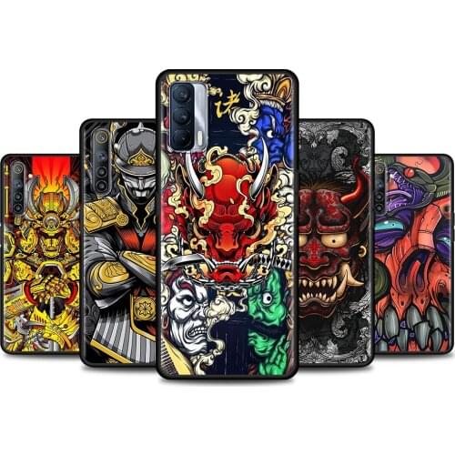 Phone Shell For Realme V15 V13 GT Neo C25 C21 C20 C15 C11 C3 8 7 6 X50 Q2 Pro Q2i Fundas Cover Case Capa Samurai Demon Cool
