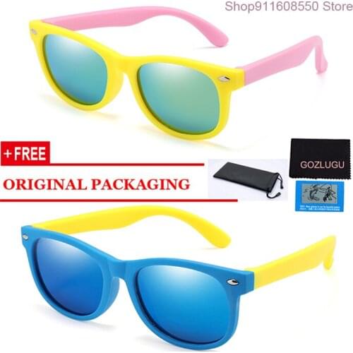 GOZLUGU Childrens sunglasses childrens polarized glasses glasses girls boys silicone childrens baby glasses glasses