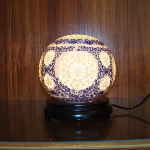 Home Decor Jingdezhen Chinese Porcelain Ceramic Table Lamp vintage decorative bedside living room wedding table lamp