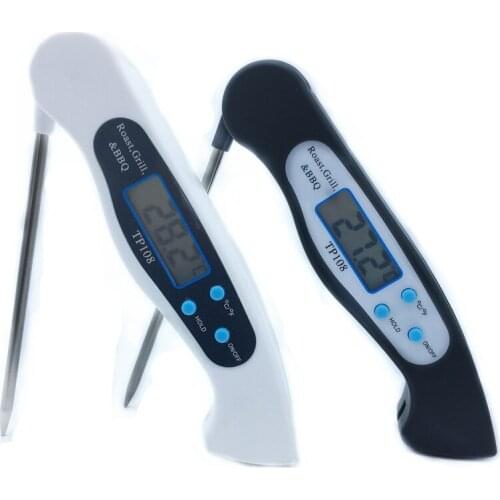 Electronic Thermometer Electronic Stainless Steel Pin Thermometer Kitchen Food Milk Barbecue BBQ Folding Needle Type