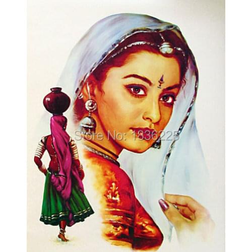 Art painting on canvas for sale India painting face paint Woman Oil Painting on Canvas Wall Painting Canvas for Wall Decoration