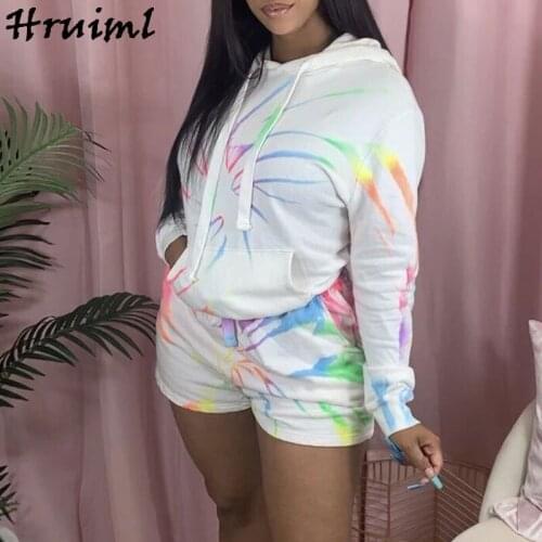 2 Piece Outfits for Women Sportswear Hooded Sweatshirt Long Sleeve Pocket Top Shorts Pants Loose Casual Plus Size Sweatsuit
