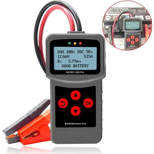 Micro-200Pro 12V Automobile Battery Tester Portable Mini Motorcycle Electromobile Car Battery Capacity Life Tester Checker