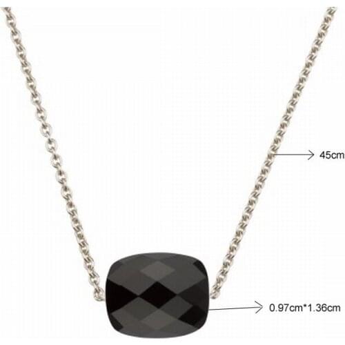 Kayfany 2021 Fashion 925 Sterling Silver Luxury 8 Colors Choose Big Crystal Necklace For Women Fine Jewelry