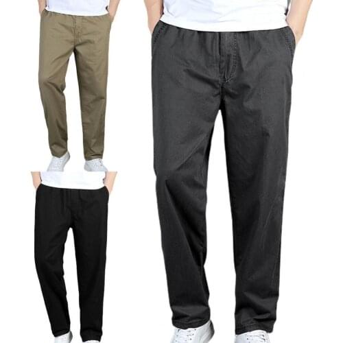 50%HOTHigh Waist Oversize Suit Pants Men Elastic Waist Straight Business Trousers Male Clothing