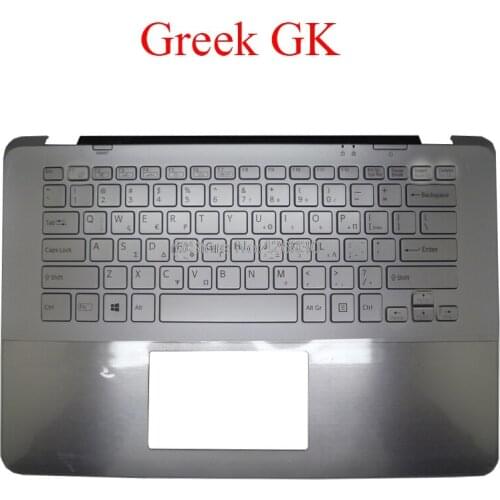 Laptop Palmrest GK BE SP UK IT GR keyboard For SONY For VAIO SVF14A SVF14A15ST SVF14A1C5E SVF14A1M2E SVF14A1S9R 5JGD5PHN080