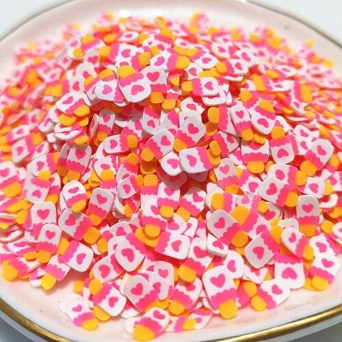 20g 6 mm Ice Cream Polymer Hot Soft Clay Sprinkles for DIY Crafts Tiny Cute Candy Plastic klei Mud Particles