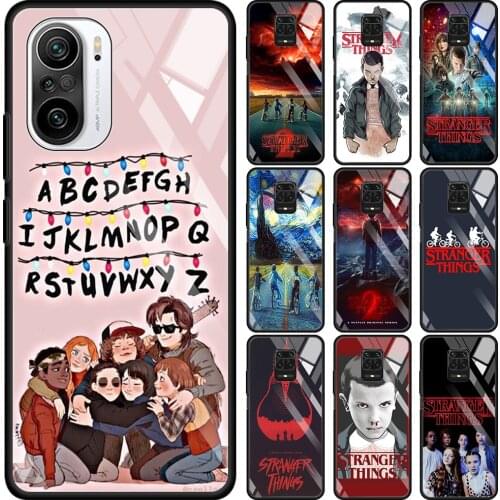 Stranger Things Lights Transparent Glass Case For Redmi Note 9S 9 8 Pro 8T 7 9C 9S 6A 10 K40 K30 9T 8A Bumper