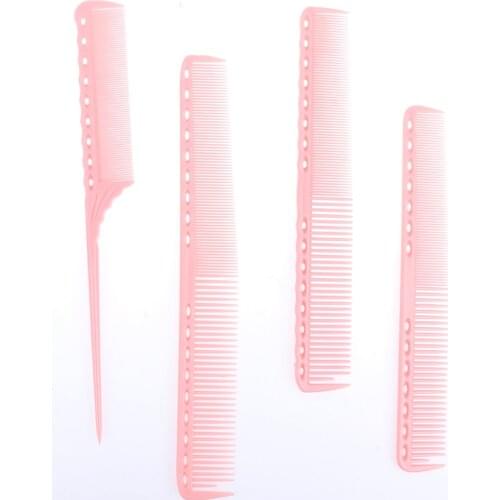 1PC Hairdressing Scale Pointed Tail Comb Hairdressing Hair Styling Rat Tail Comb Pink Plastic Fine-tooth Hair Comb Beauty