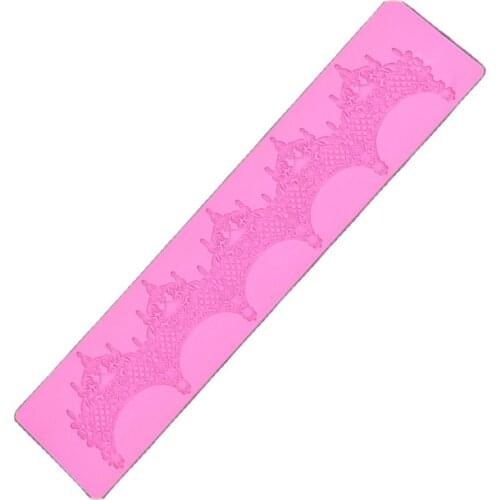 Embossed Flower Cane Silicone Molds Crown Pattern Silicone Chocolate Mould Fondant Cake Lace Mat