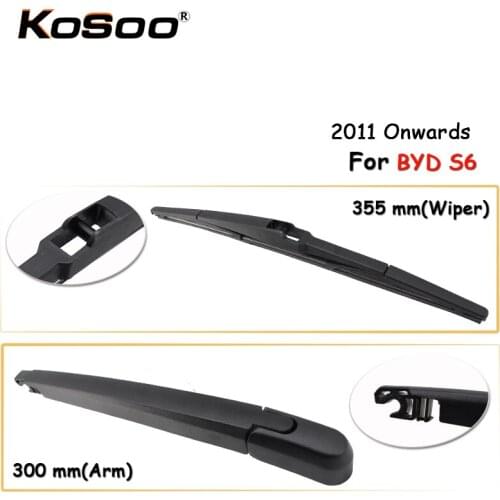 KOSOO Auto Rear Car Wiper Blade For BYD S6,355mm 2011 Onwards Rear Window Windshield Wiper Blades Arm,Car Accessories