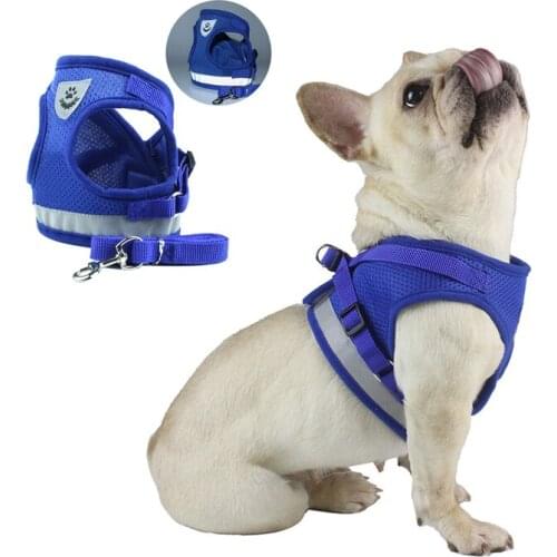 Dog Harness Vest Training Puppy Leash Clothes Soft Mesh Pet for Cats Petshop Collar Chest Strap Supplies Chihuahua Necklace