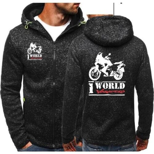 2020 Autumn Zipper Hoodies Motorcy One World One Varadero Xl 1000 Car Sweatshirts Motorcycle Fans Jacquard Hoodies Fleece Jacket