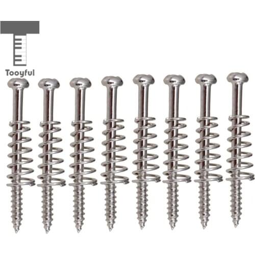 Tooyful 8pcs Guitar Humbucker Pickup Mounting Ring Screws & Springs for Electric Guitar Replacement 3x38mm