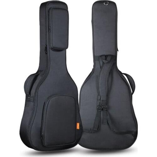 40/41 Inch Waterproof Fabric Acoustic Guitar Bag Backpack 10mm Cotton Double Shoulder Straps Padded Soft Case