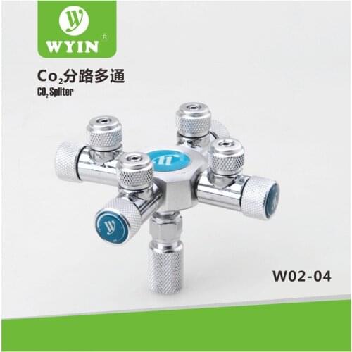 WYIN Aquarium Multi Way CO2 Spliter distributor divider needle valve Stainless steel check valve bubble counter co2 regulator