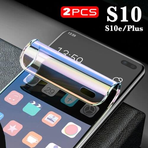 2Pcs s10 plus Soft screen protector for samsung galaxy s10plus case glass hydrogel sg gs s 10 s10e 10e e film 10s samsungs10 plu
