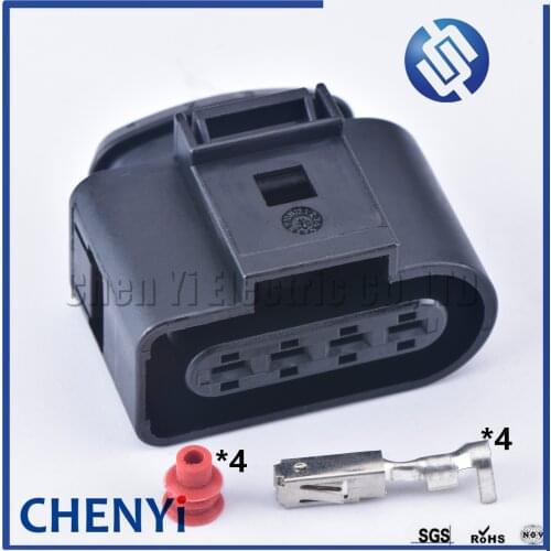 1 set 4 Pin female Automotive waterproof connector Ignition Coil Wire harness Plug 8K0973724 For Audi A4 A6 VW Golf Passat Skoda