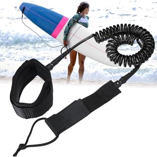 10ft 7mm SUP Ankle Leash Surfboard Coiled Stand UP Paddle Board TPU paddle board rope surfing accessory