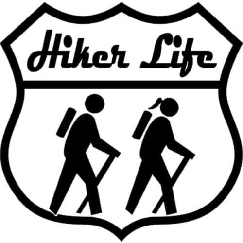 15.8CM*15.5CM Hiker Life Car Sticker Decoration Bumper Trunk Decals
