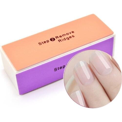 2pcs/lot Professional Nail Art Sanding Files Sponge Polishing Buffer Block 4 Sides Polisher Manicure for Nail Care Tools