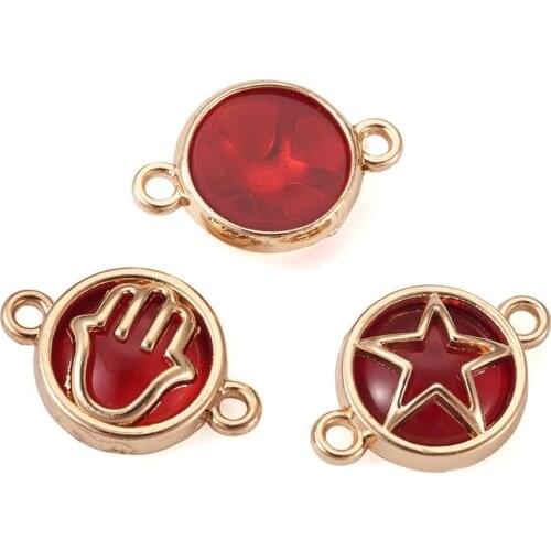 36pcs Alloy Crystal Glass Links Charms Owl Love Tree of Life Shape Connectors Link Pendants for DIY Bracelet Making Accessories