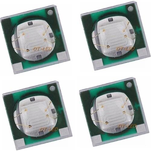 50PCS 3W 3535 High Power LED UV Purple Light Chip 365nm 370nm 395nm Emitter Diode Ultra Violet DIY With 8/12/14/16/20mm pcb