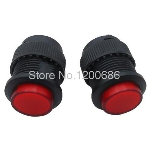 503BD 16MM 3A 250V red No lock containlights switch reset switch